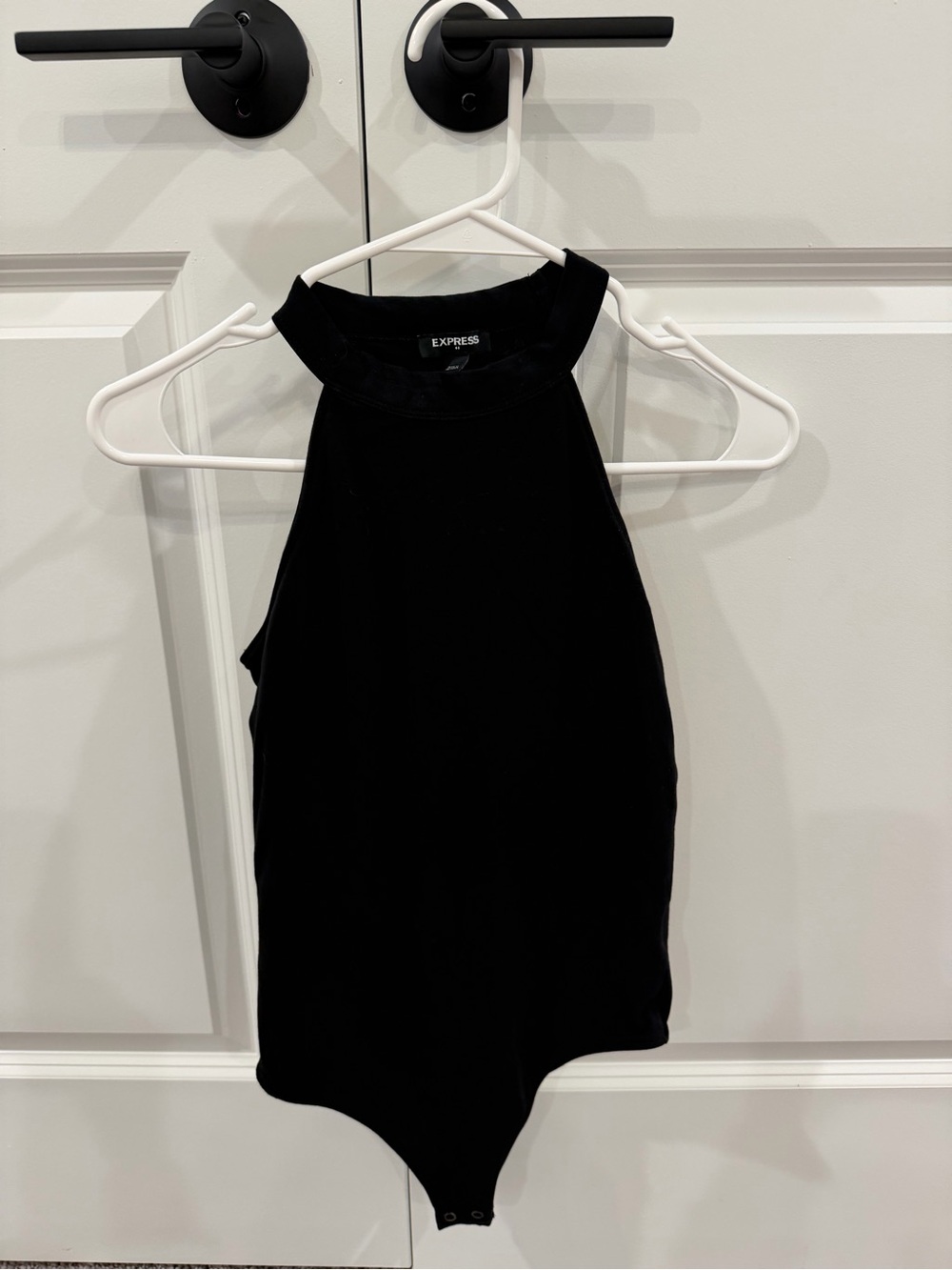 Women’s Express Black Halter Bodysuit Size Small EUC - Picture 2 of 4